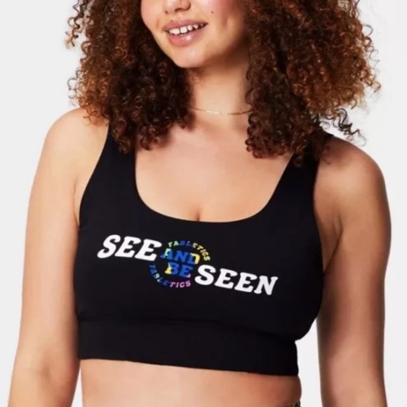 Fabletics Harlyn Midi Medium Impact Sports Bra Reversible Kaleidoscope Sz S - Picture 2 of 11